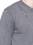 Detail View - Click To Enlarge - ATTACHMENT - Distressed wool sweater