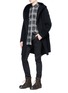 Figure View - Click To Enlarge - ATTACHMENT - Wool-cashmere melton hooded coat