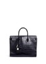 Main View - Click To Enlarge - SAINT LAURENT - 'Sac de Jour Souple' medium croc-embossed leather bag