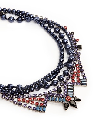 Detail View - Click To Enlarge - JOOMI LIM - 'Rebel Romance' crystal pearl collar necklace