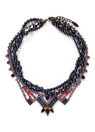 Main View - Click To Enlarge - JOOMI LIM - 'Rebel Romance' crystal pearl collar necklace