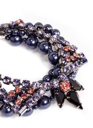 Detail View - Click To Enlarge - JOOMI LIM - 'Rebel Romance' crystal pearl bracelet