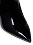 Detail View - Click To Enlarge - SAINT LAURENT - 'Opyum 85' logo heel patent leather Chelsea boots