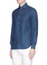 Front View - Click To Enlarge - ISAIA - 'Como' logo print twill shirt