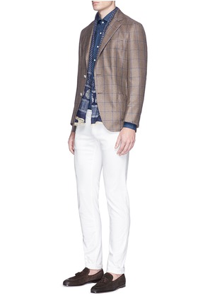 Figure View - Click To Enlarge - ISAIA - 'Como' logo print twill shirt