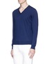 Front View - Click To Enlarge - ISAIA - Merino wool V-neck sweater