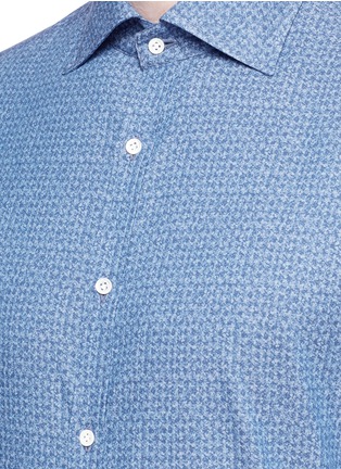 Detail View - Click To Enlarge - ISAIA - 'Como' blur print woven cotton shirt