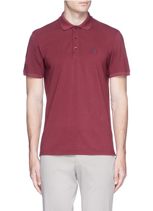 Main View - Click To Enlarge - ISAIA - Coral logo embroidered polo shirt