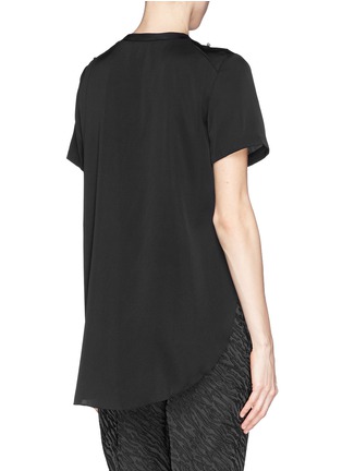 Back View - Click To Enlarge - 3.1 PHILLIP LIM - Strass silk crepe A-line top