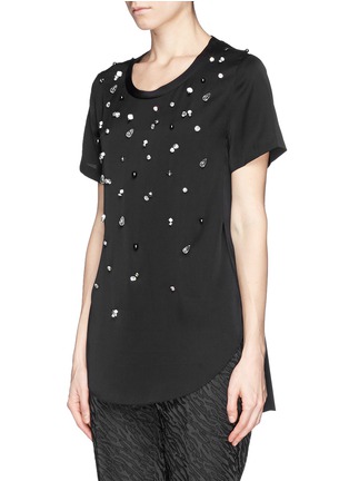 Front View - Click To Enlarge - 3.1 PHILLIP LIM - Strass silk crepe A-line top
