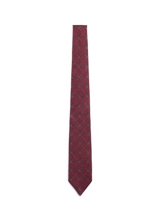 Main View - Click To Enlarge - ISAIA - Coral argyle check print wool tie