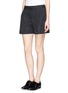 Front View - Click To Enlarge - 3.1 PHILLIP LIM - Abstract wave jacquard pleat shorts