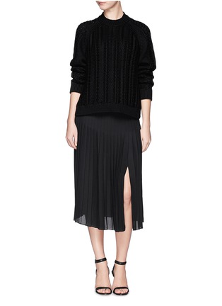 Figure View - Click To Enlarge - 3.1 PHILLIP LIM - Tonal contrast knit sweater