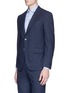 Detail View - Click To Enlarge - ISAIA - 'Gregory' micro check wool suit
