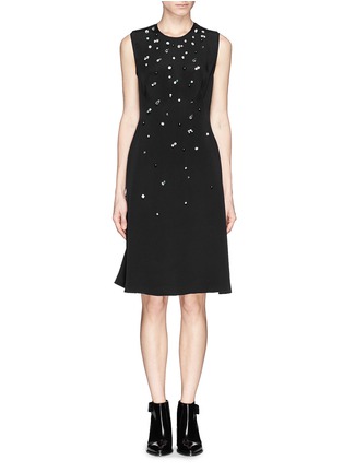 Main View - Click To Enlarge - 3.1 PHILLIP LIM - Strass front silk crepe A-line dress