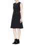 Figure View - Click To Enlarge - 3.1 PHILLIP LIM - Strass front silk crepe A-line dress