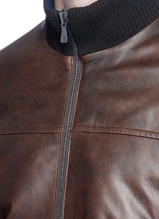 Detail View - Click To Enlarge - ISAIA - Reversible padded leather jacket