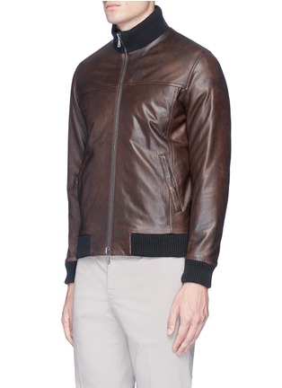 Front View - Click To Enlarge - ISAIA - Reversible padded leather jacket