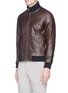 Front View - Click To Enlarge - ISAIA - Reversible padded leather jacket