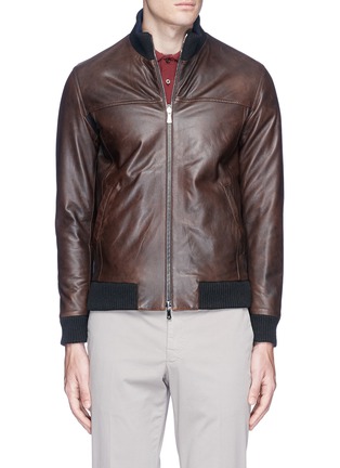 Main View - Click To Enlarge - ISAIA - Reversible padded leather jacket