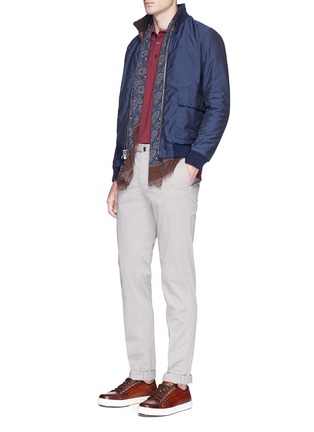 Figure View - Click To Enlarge - ISAIA - Reversible padded leather jacket