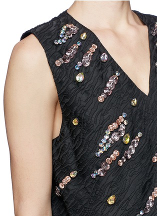 Detail View - Click To Enlarge - 3.1 PHILLIP LIM - Abstract wave jacquard strass silk dress set