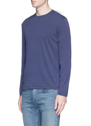 Front View - Click To Enlarge - ISAIA - Silk-cotton long sleeve T-shirt