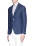 Front View - Click To Enlarge - ISAIA - 'Cortina' check wool-silk-cashmere bouclé blazer