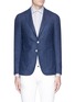 Main View - Click To Enlarge - ISAIA - 'Cortina' check wool-silk-cashmere bouclé blazer