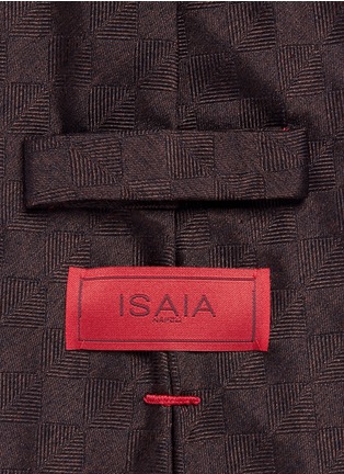 Detail View - Click To Enlarge - ISAIA - Diamond jacquard silk tie
