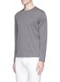 Front View - Click To Enlarge - ISAIA - Silk-cotton long sleeve T-shirt