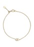 Main View - Click To Enlarge - LOQUET LONDON - Diamond linked heart charm 14k yellow gold bracelet − Always Together