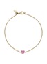 Main View - Click To Enlarge - LOQUET LONDON - Sapphire heart charm 14k yellow gold bracelet