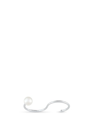 Main View - Click To Enlarge - MAISON MARGIELA FINE JEWELLERY - Akoya pearl 18k white gold two finger ring