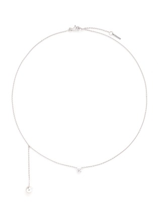 Main View - Click To Enlarge - MAISON MARGIELA FINE JEWELLERY - Diamond Akoya pearl 18k white gold necklace