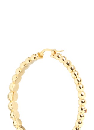 Detail View - Click To Enlarge - ROBERTO COIN - 'Chic and Shine' 18k yellow gold beaded hoop earrings