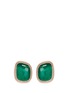 Main View - Click To Enlarge - ROBERTO COIN - 'Black Jade' diamond agate 18k rose gold earrings