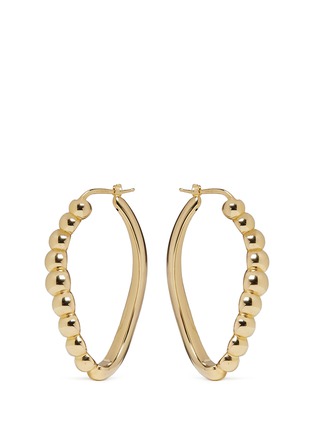 Main View - Click To Enlarge - ROBERTO COIN - 'Chic and Shine' 18k yellow gold bead hoop earrings