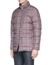 Detail View - Click To Enlarge - ISAIA - Two-in-one wool tweed and check plaid puffer jacket