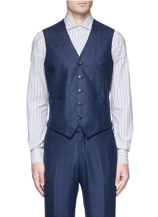 Main View - Click To Enlarge - ISAIA - Stripe wool gilet