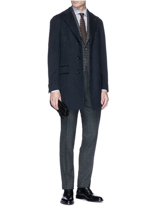 Figure View - Click To Enlarge - ISAIA - 'Colorado' cashmere long melton coat
