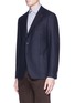 Front View - Click To Enlarge - ISAIA - 'Cortina' wool-cashmere hopsack blazer