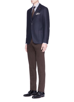 Figure View - Click To Enlarge - ISAIA - 'Cortina' wool-cashmere hopsack blazer