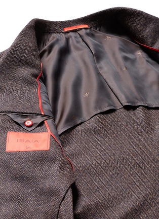  - ISAIA - 'Cortina' wool-cashmere herringbone blazer