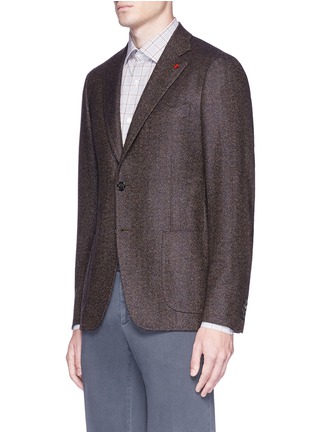 Front View - Click To Enlarge - ISAIA - 'Cortina' wool-cashmere herringbone blazer