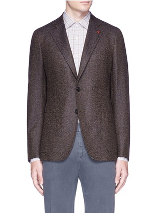 Main View - Click To Enlarge - ISAIA - 'Cortina' wool-cashmere herringbone blazer