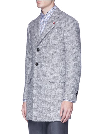Front View - Click To Enlarge - ISAIA - 'Colorado' brushed tweed coat
