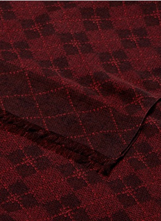 Detail View - Click To Enlarge - ISAIA - Mixed check cashmere-wool scarf