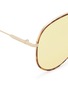 Detail View - Click To Enlarge - VICTORIA BECKHAM - 'Loop Aviator' tortoiseshell metal sunglasses