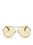 Main View - Click To Enlarge - VICTORIA BECKHAM - 'Loop Aviator' tortoiseshell metal sunglasses